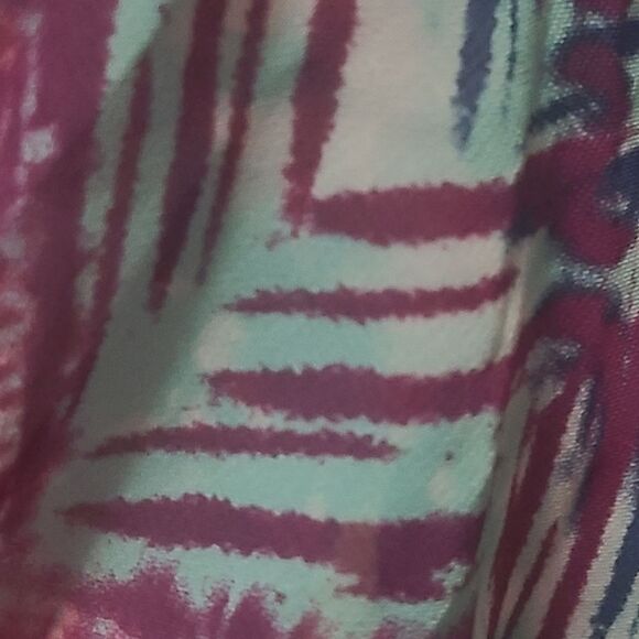 Miken Womens Chevron-Print Cross-Back Poncho Dress Swim Cover-Up - Picture 5 of 7